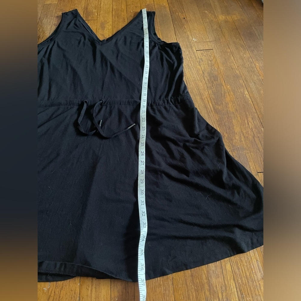 Sweaty Betty Take is easy drawstring waist dress in black size 16 - Picture 10 of 10